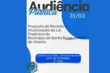 CONVITE - AUDIÊNCIA PÚBLICA LEI ORGÂNICA MUNICIPAL (LOM)