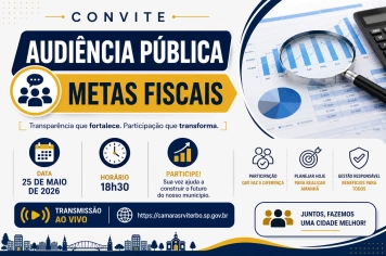 Audiência Pública Metas Fiscais - 1º Quadrimestre 2026